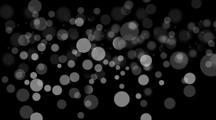 Black abstract  background with bokeh lights, flare special effect,defocused