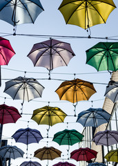 Fototapeta na wymiar The Umbrellas in Dublin