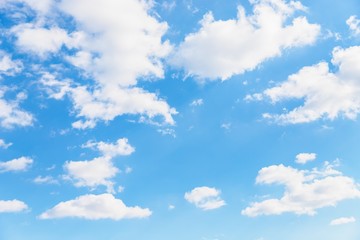 Incredible blue sky with beautiful white clouds. Clouds floating on blue sky