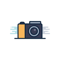 camera device line fill block style icon vector design