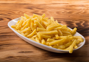 french fries in white long plug