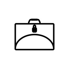 suitcase of clothes icon vector