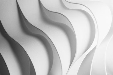 Structure with wavy white elements, abstract background.