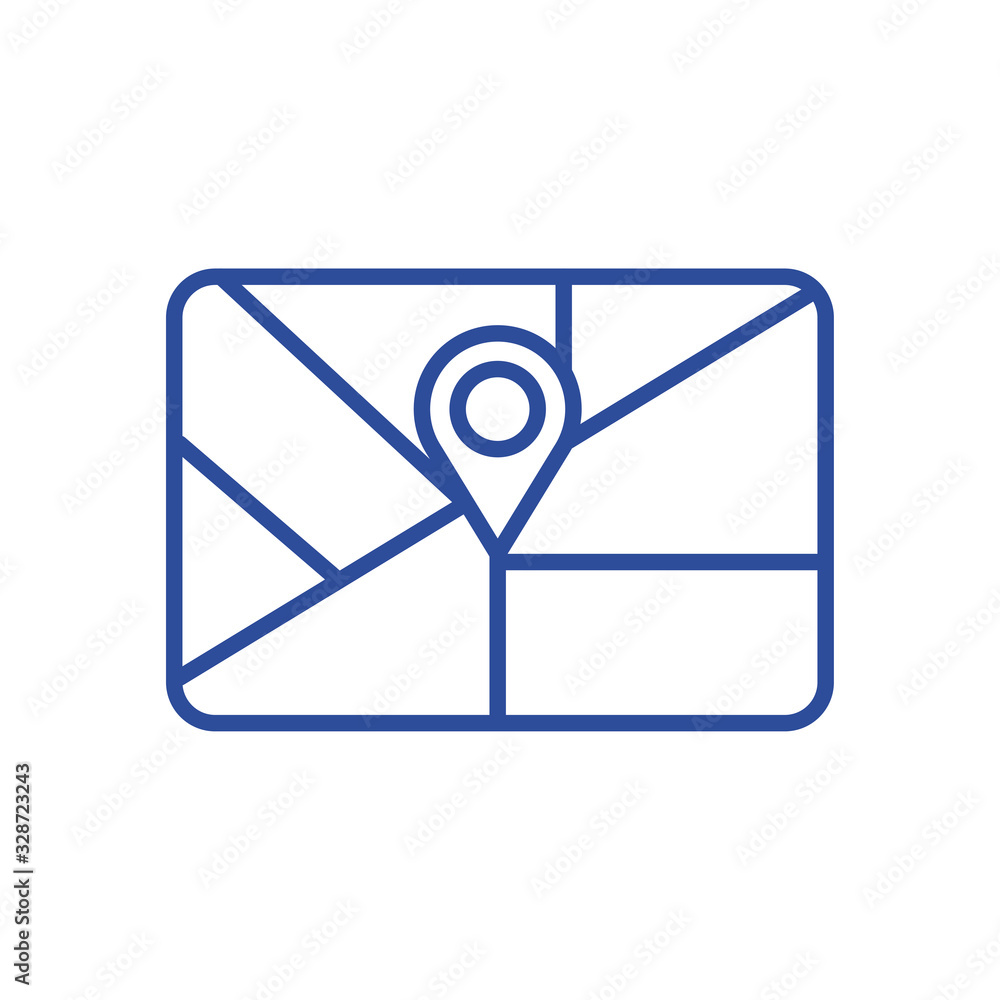 Poster isolated gps mark line style icon vector design