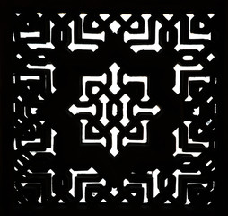 Backlit geometric designs