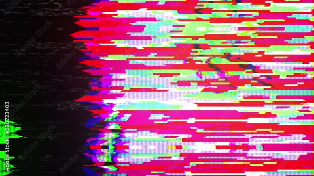Poster glitch, pixel noise on the screen, computer generated. bad signal. video damage. 3d rendering a digi