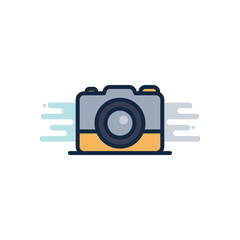 camera device line fill block style icon vector design