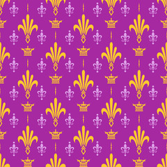 elegant purple background in royal style seamless Wallpaper vector illustration
