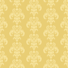 Stylish royal background pattern. Seamless gold wallpaper. Vector image