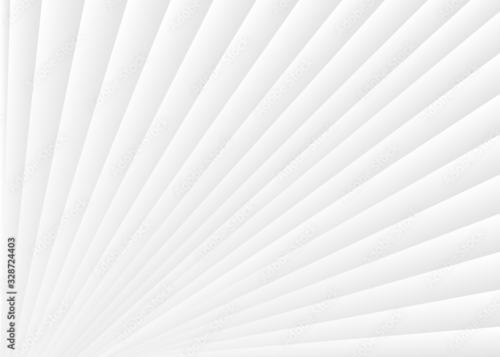 Wall mural abstract gradient linear background. geometric rays white and gray color pattern. vector illustratio