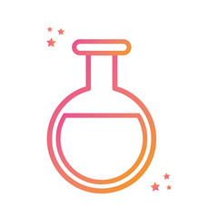 Isolated chemistry flask gradient style icon vector design