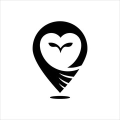 Owl logo template design vector
