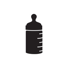 bottle icon, baby bottle icon in trendy flat design 