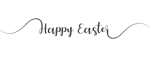 Happy Easter in refined calligraphic style