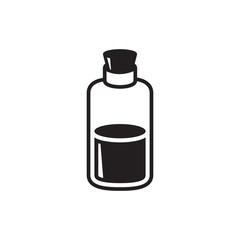 bottle icon in trendy flat design 
