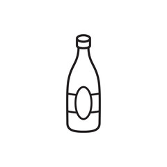 bottle icon in trendy flat design 