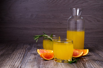 Orange drink with rosemary