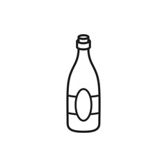 bottle icon in trendy flat design 