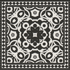 Tile glaze mosaic seamless- 3d illustration decor wall. Ceramic