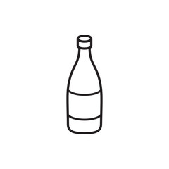 bottle icon in trendy flat design 