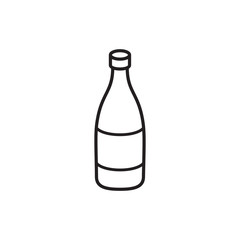 bottle icon in trendy flat design 