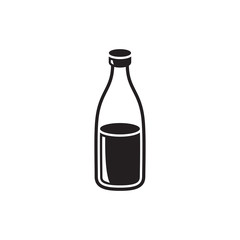 bottle icon in trendy flat design 