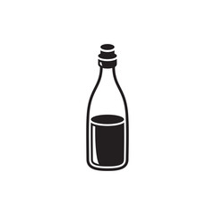 bottle icon in trendy flat design 