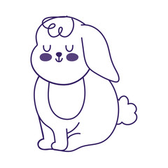 happy easter cute little rabbit cartoon season animal