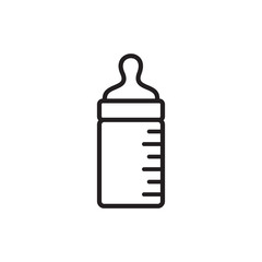 bottle icon, baby bottle icon in trendy flat design 