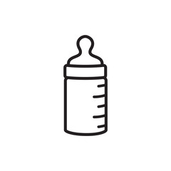 bottle icon, baby bottle icon in trendy flat design 