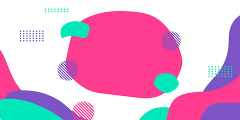 Memphis Presentation Background with Purple Tosca Pink Colorful