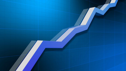 Fototapeta premium Business Economy Data Graph Chart Bar Growth Success 3D illustration background