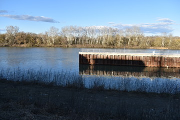 Tisza river in late winter early spring