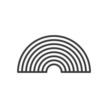 Isolated rainbow line style icon vector design
