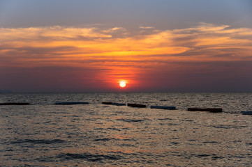 Sunset over Gulf of Thailand