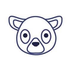 Cute sheep cartoon line style icon vector design