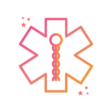 Isolated medical symbol gradient style icon vector design