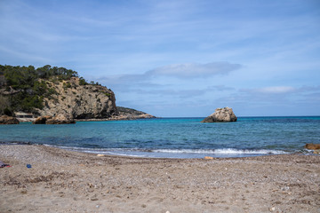 Fototapeta premium Nice view of a beach in Ibiza, Spain