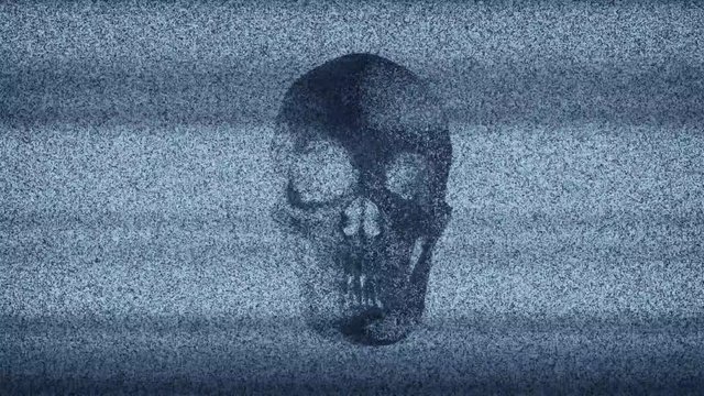 Skull Image In TV Static Eats Camera