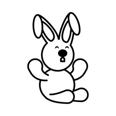 Fototapeta na wymiar rabbit on white background, baby toys