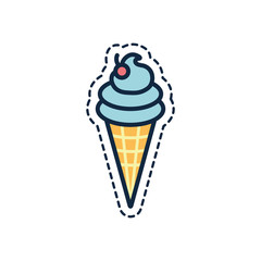 Isolated ice cream line fill style icon vector design