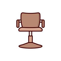 Salon Chair Vector Line Icon  style illustration.