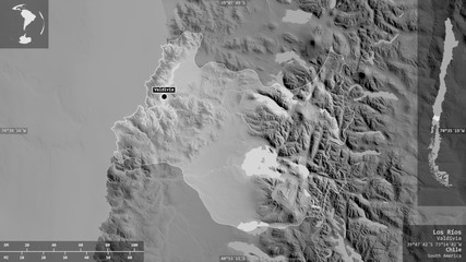 Los Ríos, Chile - composition. Grayscale