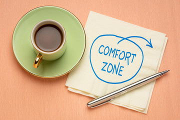 step out of comfort zone concept