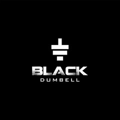 Bold and strong logo design of dumbell with white background- EPS10 - Vector.