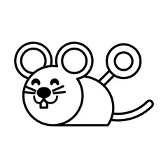 toy mouse on white background, baby toys