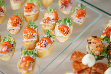 Catering and guest meals during the event. Quick mini snacks in a special beautiful dish.