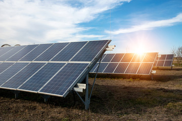 Solar panel, photovoltaic, alternative electricity source - concept of sustainable resources