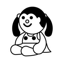 doll on white background, baby toys