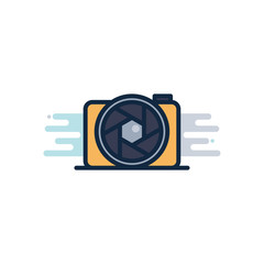 camera device line fill block style icon vector design